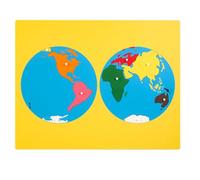 LLTCMYGS Puzzle en Bois Montessori de Carte, Jouets et Cadeaux de géographie pour préscolaire pour garçons et Filles,The World