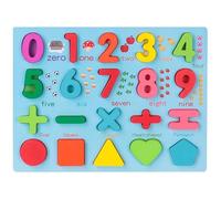 LLTCMYGS Puzzle en Forme de Lettres et Chiffres en Bois, Jouet d'apprentissage précoce Montessori, Reconnaissance des Lettres et des Chiffres,Model e