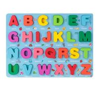 LLTCMYGS Puzzle en Forme de Lettres et Chiffres en Bois, Jouet d'apprentissage précoce Montessori, Reconnaissance des Lettres et des Chiffres,Model d