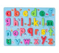 LLTCMYGS Puzzle en Forme de Lettres et Chiffres en Bois, Jouet d'apprentissage précoce Montessori, Reconnaissance des Lettres et des Chiffres,Model a