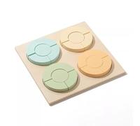 LLTCMYGS Puzzle Géométrique en Bois Montessori sur Les Fractions, Jouet Éducatif pour Apprendre Les Formes et Les Fractions chez Les Tout-Petits,Model d