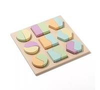 LLTCMYGS Puzzle Géométrique en Bois Montessori sur Les Fractions, Jouet Éducatif pour Apprendre Les Formes et Les Fractions chez Les Tout-Petits,Model f