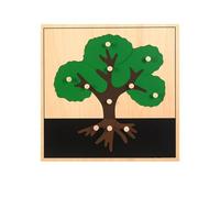 LLTCMYGS Puzzle Montessori Animaux et Plantes, Matériel d'apprentissage pour Le Développement Précoce des Enfants d'Âge Préscolaire,Big Trees