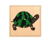 LLTCMYGS Puzzle Montessori Animaux et Plantes, Matériel d'apprentissage pour Le Développement Précoce des Enfants d'Âge Préscolaire,Turtles