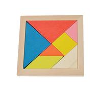 LLTCMYGS Puzzle Tangram en Bois Montessori, Puzzle Géométrique Coloré en 7 Pièces, Jouet Éducatif Casse-Tête