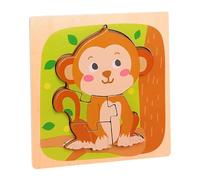 LLTCMYGS Puzzles d'animaux en Bois Montessori, Jouets de Puzzle préscolaires pour bébés,Monkey