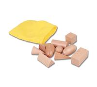 LLTCMYGS Sac mystère en Bois à Motif géométrique Montessori, Exploration sensorielle et Tactile pour Enfants