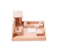 LLTCMYGS Set de Modèles de Meubles de Salle de Bain en Simulation, Ornements de Mini Meubles en Bois Montessori