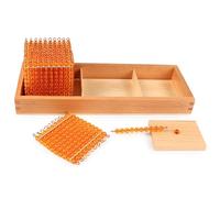 LLTCMYGS Système décimal des Perles dorées Montessori, matériel de mathématiques pour l'apprentissage des valeurs de Position,Model a