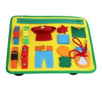 LLTCMYGS Tableau d'activités Montessori, Tableau sensoriel en Feutrine, Jouet de développement des compétences de Vie et de la motricité Fine pour Tout-Petits