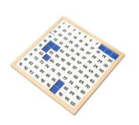 LLTCMYGS Tableau de nombres Montessori 1-100, Tableau des centaines en Bois avec tuiles numérotées, Outil d'apprentissage des mathématiques pour Les Jeunes Enfants