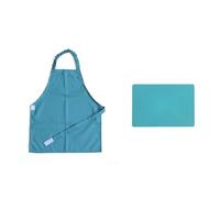 LLTCMYGS Tablier Montessori étanche, Ensemble de Tapis de Travail en Silicone, Tablier Montessori Mobile