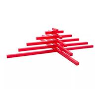 LLTCMYGS Tiges de comptage Montessori Red Math, Jouets de mathématiques en Bois Tiges Rouges, Longueur 5-50cm