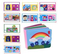 LLTCMYGS Tissu en Feutre Montessori Busy Book Toys, Jouets de Voyage éducatifs pour la Petite enfance,Model b