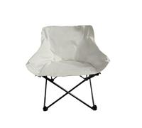lluofeng Chaise de camping pliante confortable et robuste - Chaise de plage et fauteuil inclinable (blanc, L)