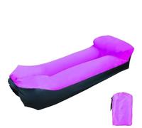 lluoqian Comfortable Canapé-lit Simple Gonflable Portable : Oreiller intégré, Polyester, canapé Paresseux for Festival de Camping en Plein air(Purple)