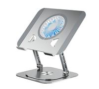 lluoqian Computer Support for Ordinateur Portable - Support surélevé Rotatif Pliable en Alliage d'aluminium, réglable en Hauteur