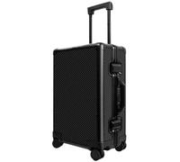 lluoqian Léger Valise Cabine Universelle silencieuse en Fibre de Carbone avec déverrouillage par Empreinte Digitale (Unisexe)(Twill Primary Color,26 inches)