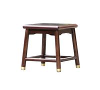 lluoqian Living Room Tabouret carré en Bois Massif avec Touches de cuivre, for Table Basse et Porte-Chaussures