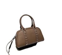 lluoqian Soft Sac bandoulière en cuir pleine fleur for femme - Grande capacité, tendance et style américain(Coffee)