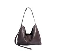 lluoqian Soft Sac cabas en peau de mouton for femme - Sac bandoulière simple style décontracté Niche, grand modèle haut de gamme(Brown)