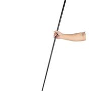 lluoqian Surprise Magique rétractable en Acier Inoxydable : Multi-Tailles et Couleurs, Accessoire de Tour de Magie for Adulte, en boîte(Black,1.5m)