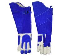 lluoqian Veterinarian Gants Anti-morsure en cuir épais Extra longs, gants de manipulation d'animaux for le dressage des chiens et la manipulation des serpents(M)