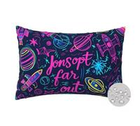 LLWYH Housse de Coussin D'Extérieur 35x55 cm Lot de 2 Impermeable Housses de Coussin Planète Taie d'oreiller en Lin Dessin Animé Coussin Decoratif pour Canapé, Salon, Balcon, Jardin -FS74