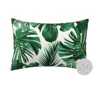 LLWYH Housse de Coussin D'Extérieur 40x60 cm Lot de 2 Impermeable Housses de Coussin Vert Taie d'oreiller en Lin Feuille Coussin Decoratif pour Canapé, Salon, Balcon, Jardin -FS48