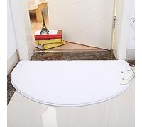 LLWYH Lot de 4 Tapis De Bain Demi-Cercle Doux Et Confortable Salon Chambre Tapis Salle De Bain Tapis Antidérapant Absorbant 50 cm × 80 cm Blanc