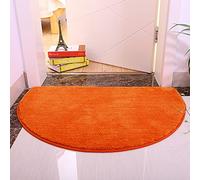 LLWYH Lot de 4 Tapis De Bain Demi-Cercle Doux Et Confortable Salon Chambre Tapis Salle De Bain Tapis Antidérapant Absorbant 50 cm × 80 cm Orange