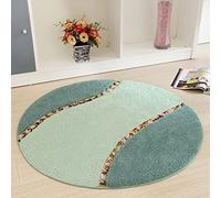 LLWYH Tapis De Bain Rose en Relief Tapis Rond Mignon Chambre Salon Tapis Salle De Bain Salle De Bain Absorbant Tapis De Sol Antidérapant 90cm de diamètre Vert