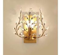 LLXDFUU Applique murale de ferme du milieu du siècle Vintage K9 Art mural en cristal avec branche Design luminaire pour le salon Simple style industriel Lampe murale de lessive pour escaliers balcon a