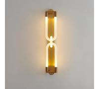 LLXDFUU Appliques murales créatives nordiques conception de chaîne LED éclairage d'applique murale de salon intérieur lampe murale câblée finition en laiton éclairage mural pour chambre à coucher coul