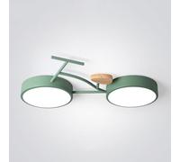 LLXDFUU Moderne Chambre d’Enfants Plafonnier encastré Plafonnier de Salon Vert avec Forme de vélo Décoration créative Plafond LED Chambre d’Enfant Grand Lustre éclairage pour garçons Filles Chambre