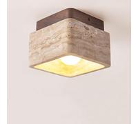 LLXDFUU Plafonnier Moderne de 12 cm pour Couloir intérieur, plafonnier en travertin, Couloir américain, Salon, Chambre à Coucher, plafonnier en Pierre, Salle de Bain, Cuisine, Lustre de Plafond