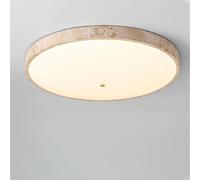 LLXDFUU Plafonnier semi-encastré moderne en travertin nordique du milieu du siècle, lampe de plafond blanc lait en pierre naturelle, ferme vintage, luminaires à proximité du plafond pour cuisine, buan