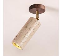 LLXDFUU Projecteur de Plafond Moderne en Pierre Naturelle Plafonnier encastré en travertin Jaune Clair pour Couloir Luminaire câblé réglable pour Les galeries Couloirs Exposition Plafonnier