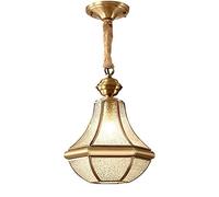 LLXDFUU Vintage Industriel cuivre Laiton Suspension lumière américaine Verre Pendentif lumières Nuances Or brossé rétro plafonniers luminaires Cuisine Salon Salle à Manger Balcon décor