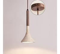 LLXDFUU Wabi Sabi Pierre Naturelle Îlot De Cuisine Luminaire Suspendu pour Ferme Mid Century Moderne Travertin Suspension Réglable en Bois Lampe en Bois Vintage Lustre Suspendu pour Chevet