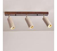 LLXDFUU Wabi Sabi Plafonnier Encastré 3 Lumières Jaune Travertin Projecteur Plafonnier Industriel Intérieur Pierre Naturelle Vintage Lustre Luminaire pour Couloirs Chambre Couloir Hôtel