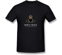 LlXlNG Men's Simple Minds Band Logo T Shirt Black M