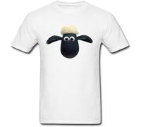 LlXlNG Shaun Cute Head of Sheep Freedom T Shirts for Men White XXL