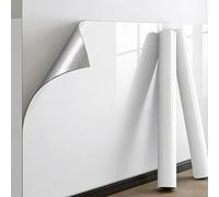 LLXNQ026 Papier Peint Blanc 80cm x 500cm film autocollant décoratif rouleau PVC Imperméable Stickers Meubles - pour Cuisine Comptoirs Chambre revêtement mural - Facile à nettoyer et amovible