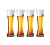 LLXTJJY Lot de 4 verres élégants en verre de 355 ml, pour blé, cocktail, idéal pour les matchs de football, les fêtes