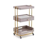 LLXTJJY Plateau de Salon Roulant à 3 Niveaux sur roulettes, Plateau de Coiffeur de beauté, Chariot Roulant avec tiroir, Chariot de Salon de beauté, Chariot de Plateau de Salon