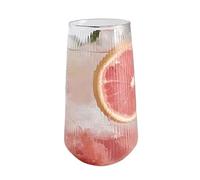 LLXTJJY Tasses en verre élégantes 500Ml Simple Stripe Glass Cup Wine Coffee Drinking Glassware Glass Cup Water Whiskey Beer Cocktail Coffee Milk Glasses Bar Tool Verres à boire en verre(1PCS)