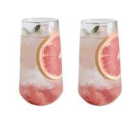 LLXTJJY Tasses en verre élégantes 500Ml Simple Stripe Glass Cup Wine Coffee Drinking Glassware Glass Cup Water Whiskey Beer Cocktail Coffee Milk Glasses Bar Tool Verres à boire en verre(2PCS)