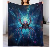 LLXXHH Araignée Plaid Couverture Polaire, Couvertures en Toute Saison Légère Chaude Douce Moelleuse pour Lit Et Canapé-lit 130×180cm