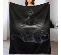 LLXXHH Couverture Chat - Douce en Flannel Couvertures Convient À Toutes Les Saisons pour Voyager, Lit Ou Canapé 100×130cm